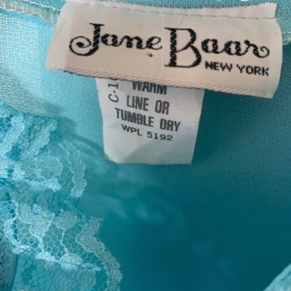 Vintage 70's Jane Baar New York Dress Sz Medium Sheer Retro Prairie Mod Era - Picture 3 of 7